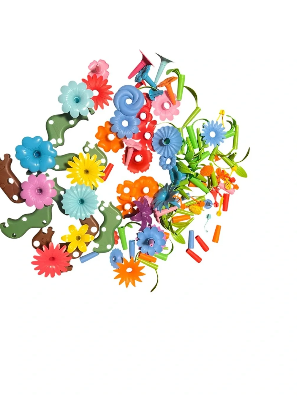 Kids Flower Stem Building Set Creative Connector Toy and Box
